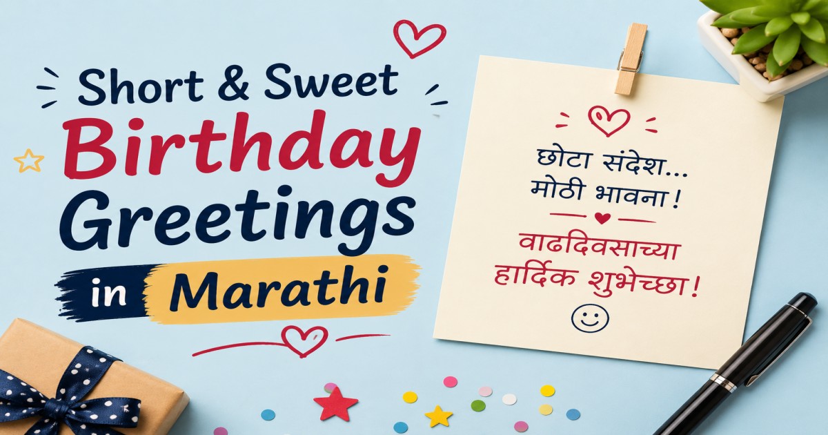 Short and Sweet Birthday Greetings in Marathi